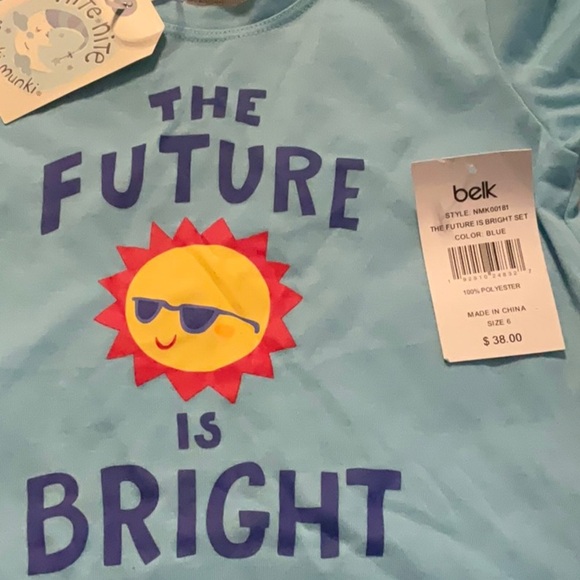 Belk Blue and Yellow Short Sleeve Tee with Sun Graphic - Picture 2 of 5